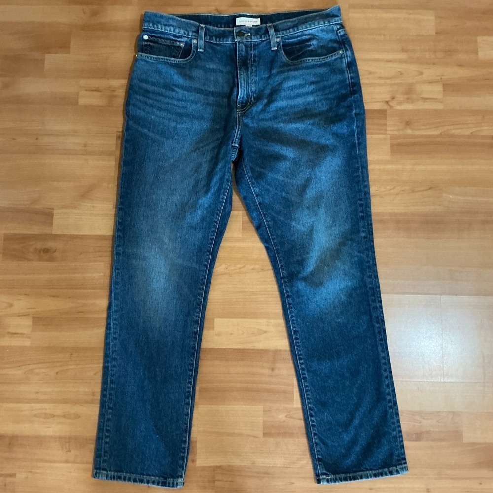 Lucky Brand 223 Straight Jeans Mens 36 Blue Medium Wash Denim Classic Fit
